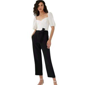 Aritzia Wilfred Tie Belted Waist High Rise Black Dress Pants Size 6